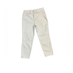 Nicole Miller New York Soho High Rise Ankle Skinny Jeans 12 Cream Color